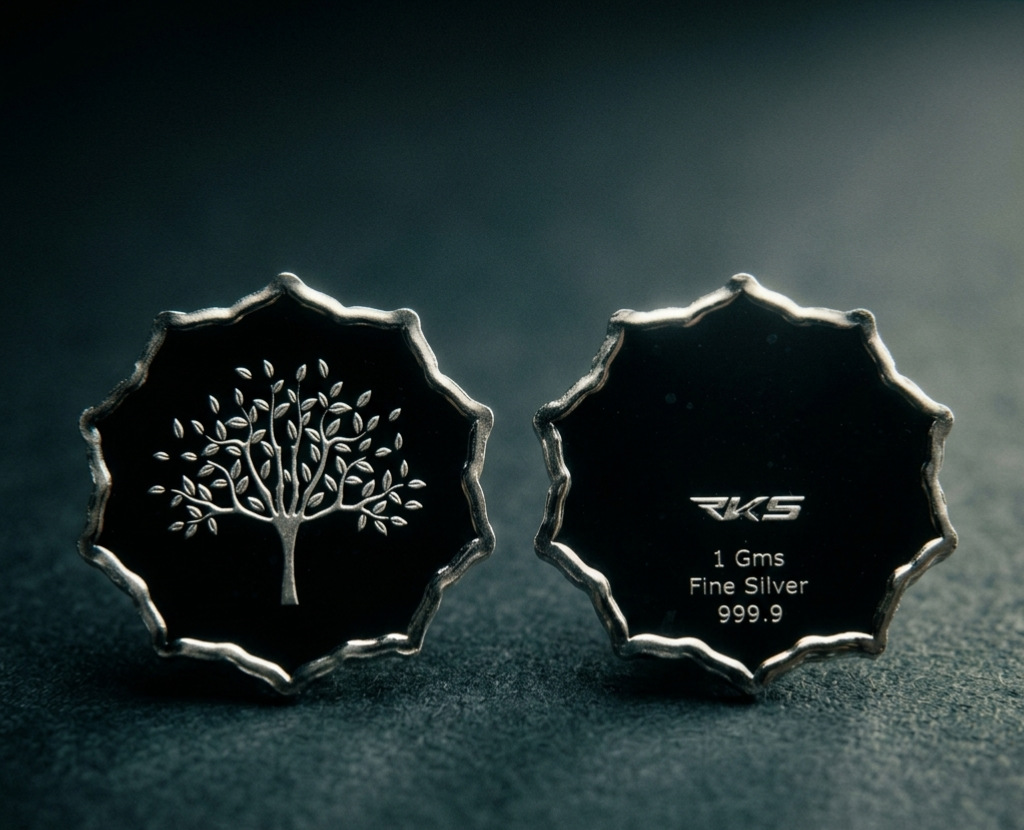 BANYAN TREE 1GM PLAIN COIN WITH PREMIUM BOX AND CAPSULE PACKAGING