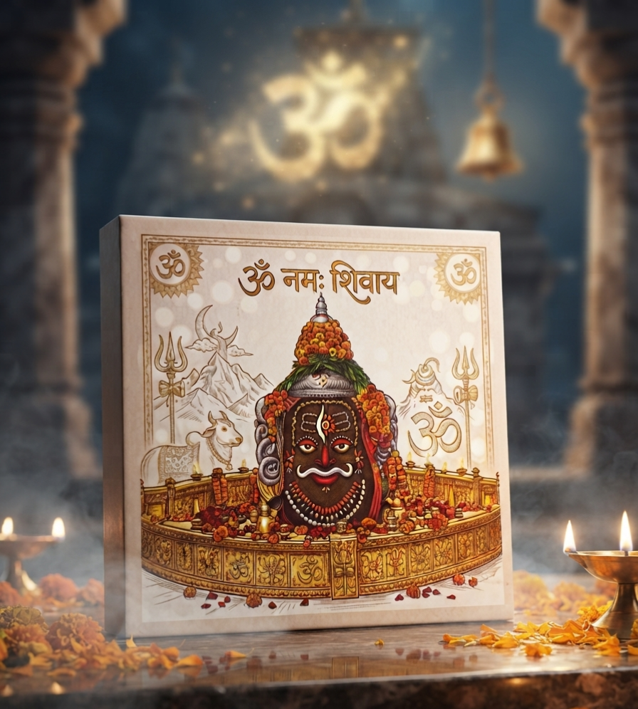 MAHAKALESHWAR JYOTIRLING 1GM COLOURED COIN WITH PREMIUM BOX AND CAPSULE PACKAGING