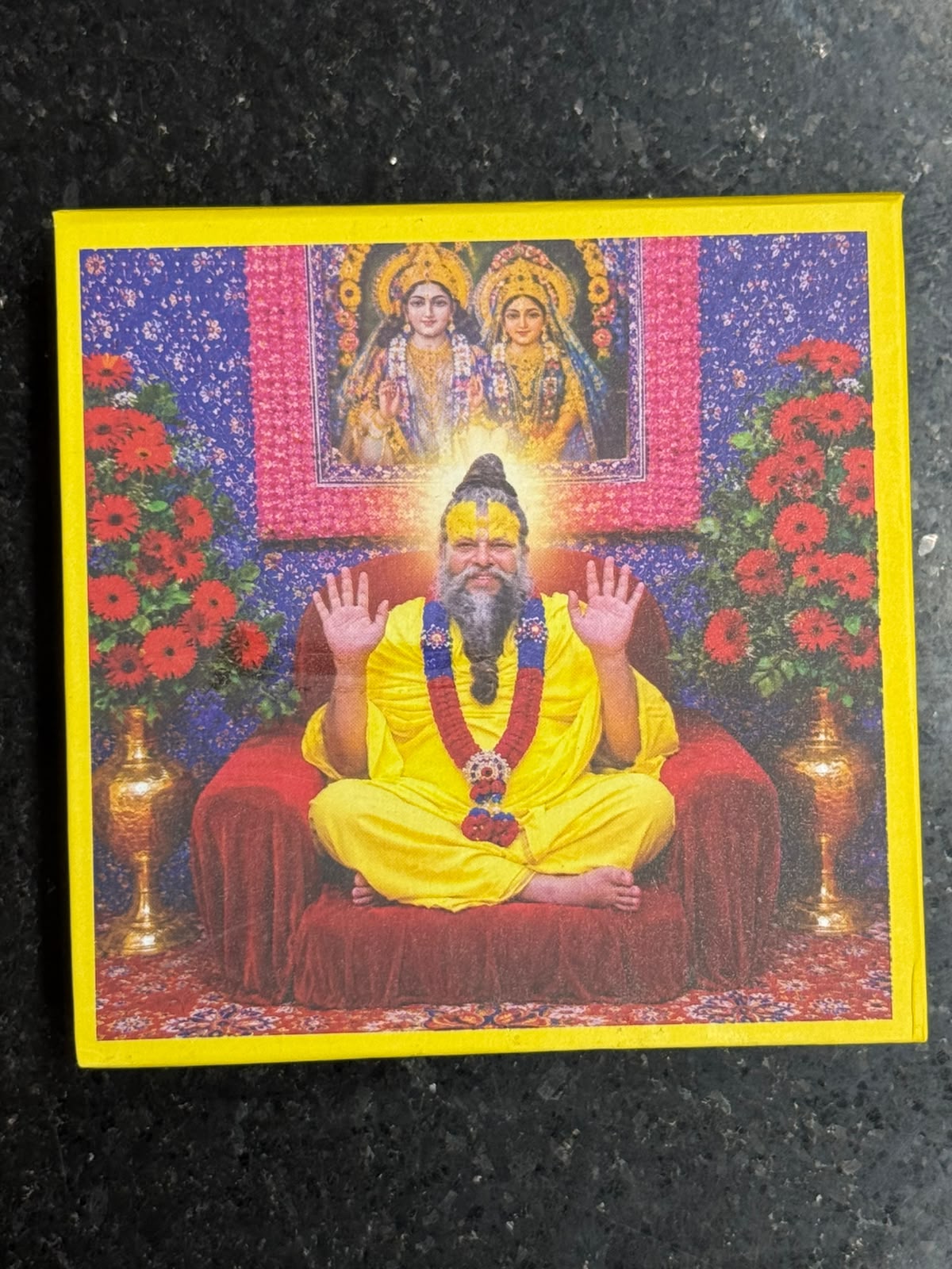PREMANAND JI MAHARAJ 1GM COLOURED COIN WITH PREMIUM BOX And CAPSULE PACKAGING