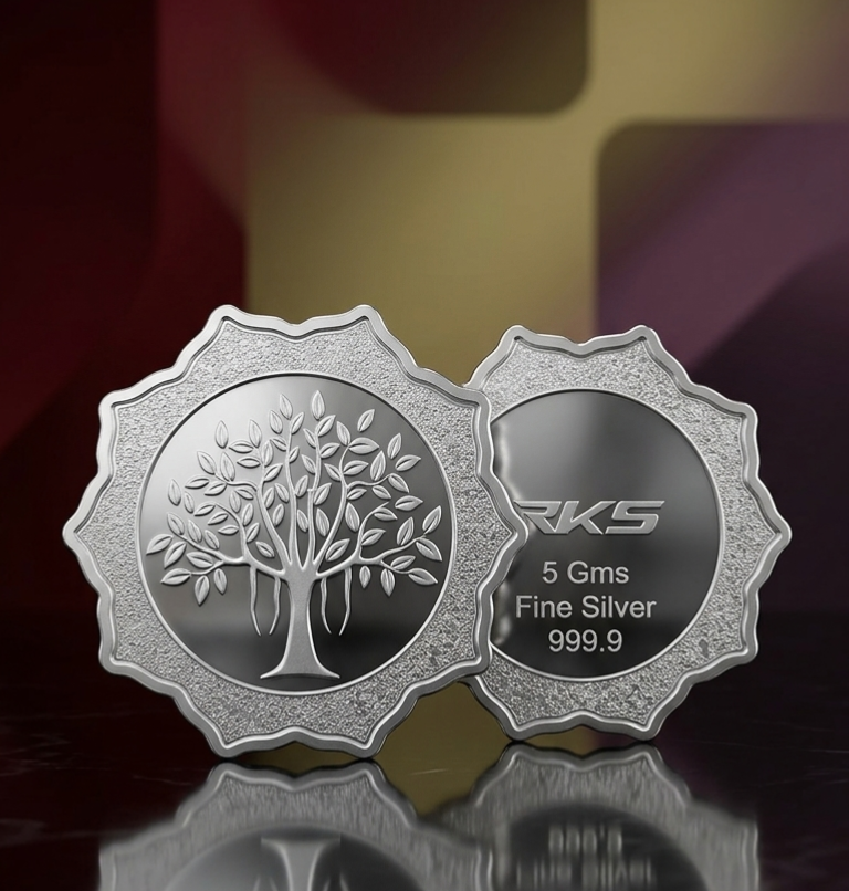 BANYAN TREE PLAIN 5GM LOTUS SHAPE COIN WITH PREMIUM
