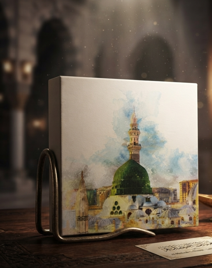 MACCA MADINA 1GM COLOURED COIN WITH PREMIUM BOX AND CAPSULE PACKAGING
