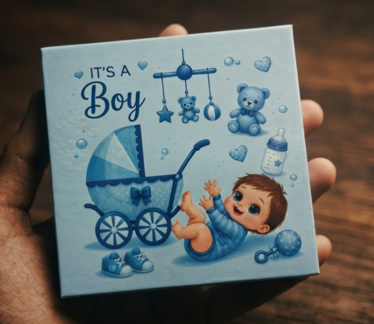 BABY BOY 1GM COLOURED COIN WITH PREMIUM BOX AND CAPSULE PACKAGING