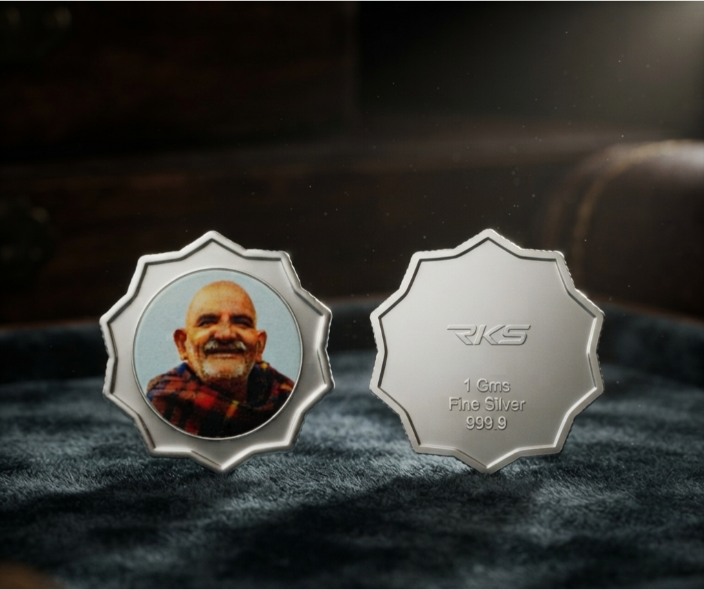 NEEM KAROLI BABA 1GM COLOURED COIN WITH PREMIUM BOX AND CAPSULE PACKAGING